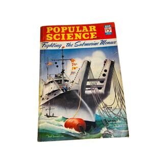 Popular Science March 1942 Magazine Fighting the Submarine Menace